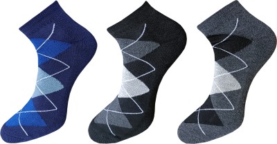 Shivansh Technology Unisex Printed, Woven Ankle Length, Calf Length, Knee High, Low Cut, Mid-Calf/Crew(Pack of 3)
