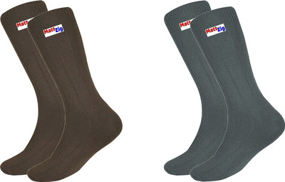 MATTZIG Men Self Design Mid-Calf/Crew(Pack of 2)