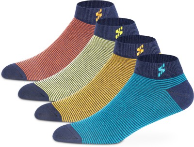 Supersox Men Striped Ankle Length(Pack of 4)