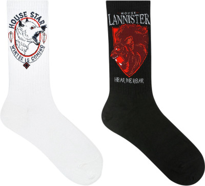 SOCKSXPRESS Game of Thrones Men Printed Ankle Length(Pack of 2)