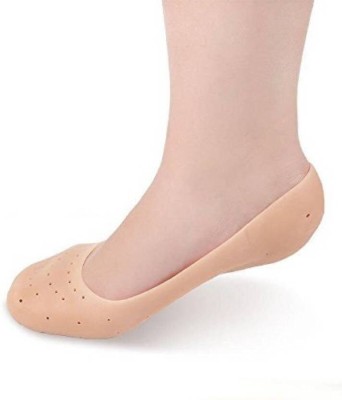 CITYCART Moisturizing Gel Foot Socks Anti Crack Full Length Silicon One Pair Heel Heel Support(Beige)