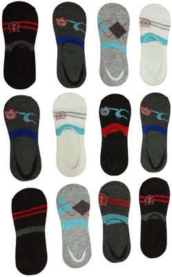 inkmox Men Printed Low Cut, Peds/Footie/No-Show, Ankle Length(Pack of 12)