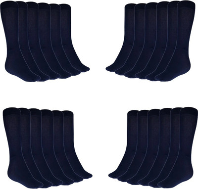 MUKHAKSH Men Solid Calf Length(Pack of 12)