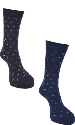 Force NXT Men Self Design Mid-Calf/Crew(Pack of 2)