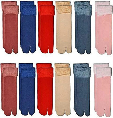 PUSHUP Women Ankle Length, Mid-Calf/Crew, Thigh(Pack of 6)