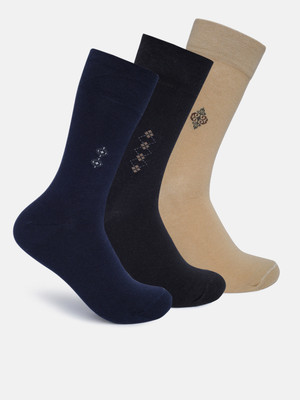 Footline Men Solid Mid-Calf/Crew(Pack of 3)