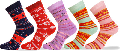 RC. ROYAL CLASS Boys & Girls Printed Mid-Calf/Crew(Pack of 5)