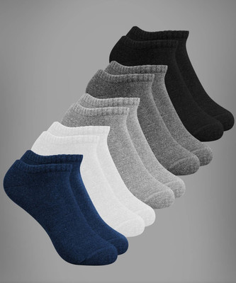 REDCARP Men Striped, Solid Ankle Length, Knee High, Peds/Footie/No-Show, Thigh(Pack of 5)