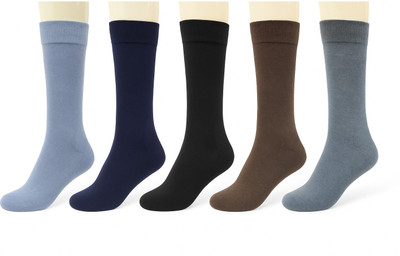 BIG - CONFIDENCE Men Solid Mid-Calf/Crew(Pack of 5)
