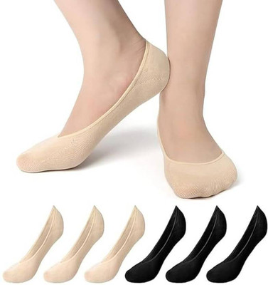 AUREVA LIFESTYLE Men & Women Solid Low Cut, Peds/Footie/No-Show(Pack of 6)