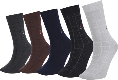 RYSN Men Striped Calf Length(Pack of 5)