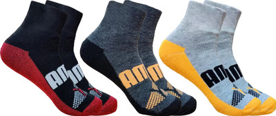 LABOLIA Men & Women Solid, Self Design Ankle Length, Mid-Calf/Crew(Pack of 3)