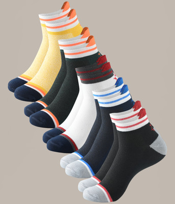 Brucella Men Self Design Ankle Length(Pack of 5)