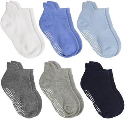 Freshfoot Baby Boys & Baby Girls Solid Ankle Length(Pack of 6)