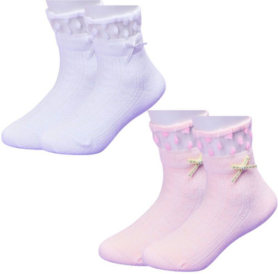 Neska Moda Baby Girls Solid Ankle Length(Pack of 2)