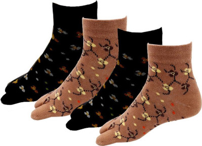 Aivira Women Printed Calf Length(Pack of 4)