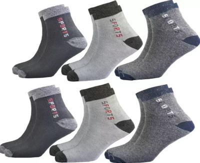 PIXFAB Men Printed Ankle Length(Pack of 6)