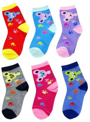 salutor Baby Boys & Baby Girls Printed Mid-Calf/Crew(Pack of 6)