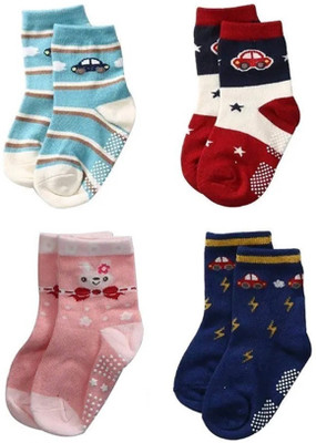 SooWoo Boys & Girls Self Design Calf Length(Pack of 4)