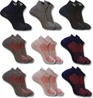 ecosync Unisex Solid Ankle Length(Pack of 9)