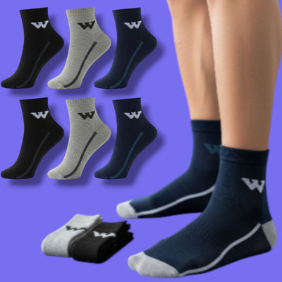 Naosucura Men Solid Ankle Length(Pack of 6)