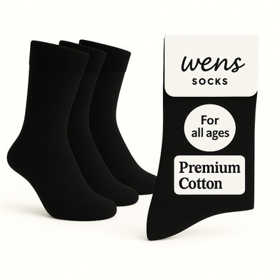 Wens Unisex Solid Mid-Calf/Crew(Pack of 3)