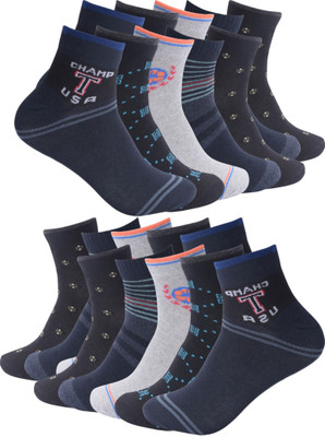 Siddlife Men & Women Striped Ankle Length(Pack of 10)