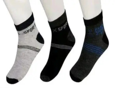SoxyFeet Unisex Printed, Self Design Ankle Length(Pack of 3)