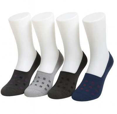 F65 Men Printed Peds/Footie/No-Show(Pack of 4)