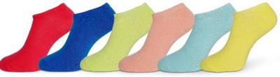 Sting Bee Women Solid Low Cut(Pack of 6)