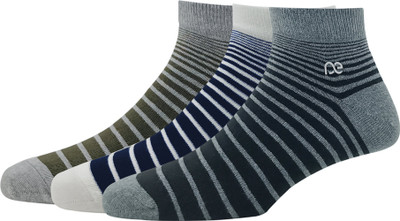 PETER ENGLAND Men Striped Ankle Length(Pack of 3)