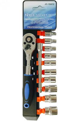 HIGH QLT 12PC CRV QUICK RELEASE REVERSIBLE 1/4INCH RATCHET SOCKET SET Socket Set(Pack of 12)