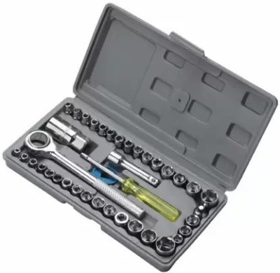 VISHWA 1 Set of 40 Pieces Multipurpose Tool Kit Socket Set(Pack of 40)