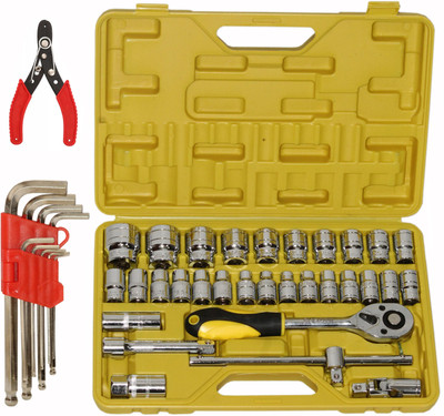 Digital Craft 32Pc Socket Set,9Pc Allen Key Set,Wire Stripper Socket Set(Pack of 32)