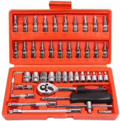 Chesta Stores High Quality 46pcs 1/4-Inch Socket Set(Pack of 1)