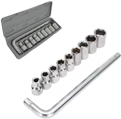 Bzore Premium Quality Set of 10 Socket for Multipurpose use Socket Set(Pack of 10)