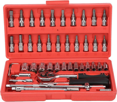 rvmart High Quality 46 in 1 Tool kit use Car Repair Socket Set(Pack of 1)