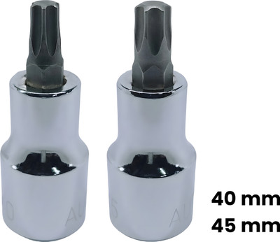 4NEX T-40+T-45, Hardened Chrome Vanadium Steel, Torx-Bit-Socket Socket Set(Pack of 2)
