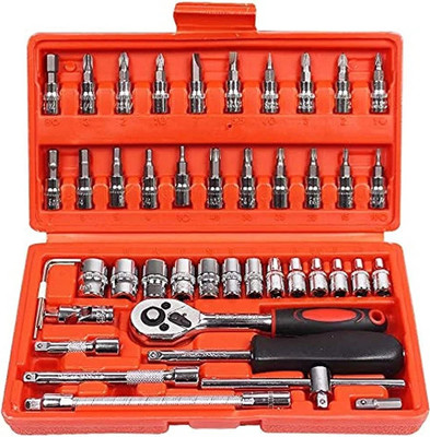 CARINSTA 46 in 1 Tool kit red box Socket Set(Pack of 1)