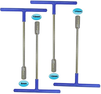 Inditrust new T SPANNER Hex (Combo) 8MM,10MM,12MM ,14 MM wrench Socket Set(Pack of 4)