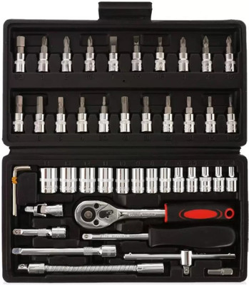 Niclas 46 in 1 Tool Kit & Screwdriver & Socket Set Multi Purpose Tool Case Hand ToolKit Socket Set(Pack of 1)