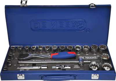 De Neers 24 Regular 1/2 Drive Hex & Bi Hex Socket Set Socket Set(Pack of 1)