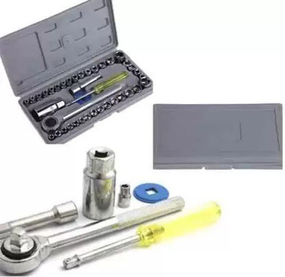 Niavaa 1 Set of 40 Pieces Multipurpose Tool Kit Socket Set(Pack of 40)