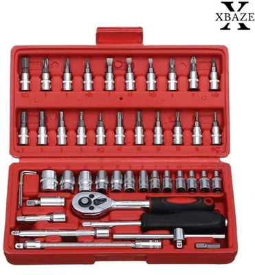 XBAZE 46kit Socket Set(Pack of 46)