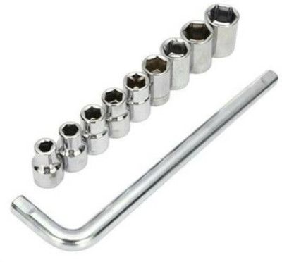 Zeno volt 10 PCS WRENCH SET 10 IN 1 TOOLS Single Sided Socket Wrench Socket Set(Pack of 1)
