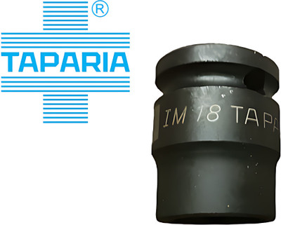 TAPARIA IM18 Cold Forged CrMo1/2 inch Drive Black Phosphated Hexagon Impact Socket-18mm Socket Set(Pack of 1)