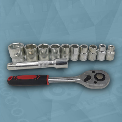 Atrocitus Premium 12-Piece HEX Socket Set Heavy Duty 1/2 Drive for DIY & Professionals Socket Set(Pack of 1)