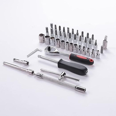 Atrocitus Socket Spannar Set with Hammer for Personal Use,Car/Bike Repair Tools Kit Socket Set(Pack of 46)