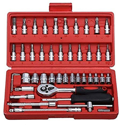 Urvisha Enterprise 46 in 1 Pcs Tool Kit & Screwdriver and Socket Set Socket Set(Pack of 1)