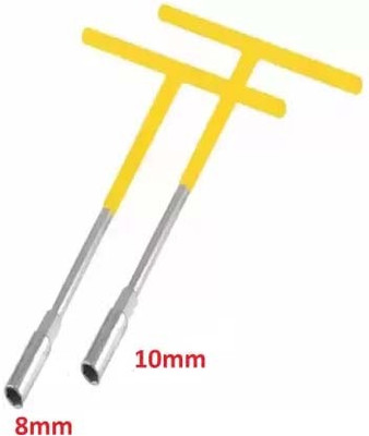 Wolzook Best QUALITY T Spanner 8MM,10MM Long 2Pc Set Tool Single Sided Speciality Socket Set(Pack of 2)